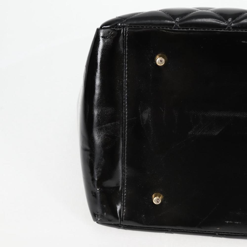 CHANEL Matelasse COCO Mark Chain Hand Bag Patent leather Black CC Auth 122351 - Picture 16 of 16